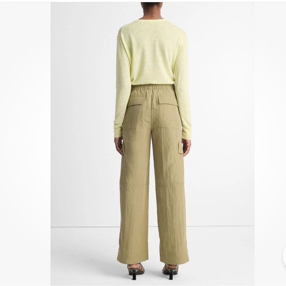 Vince Tan Wide-Leg Cargo Pants - Picture 2 of 4